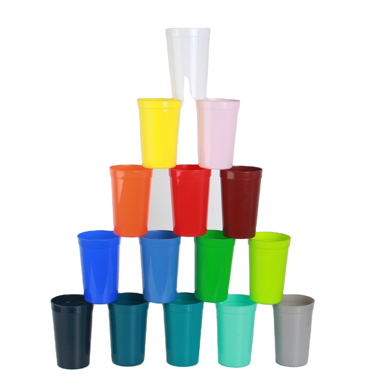 Promotional Plastic Stadium Cup 8oz 10oz 16oz 20oz Unbreakable Plastic Party Cups