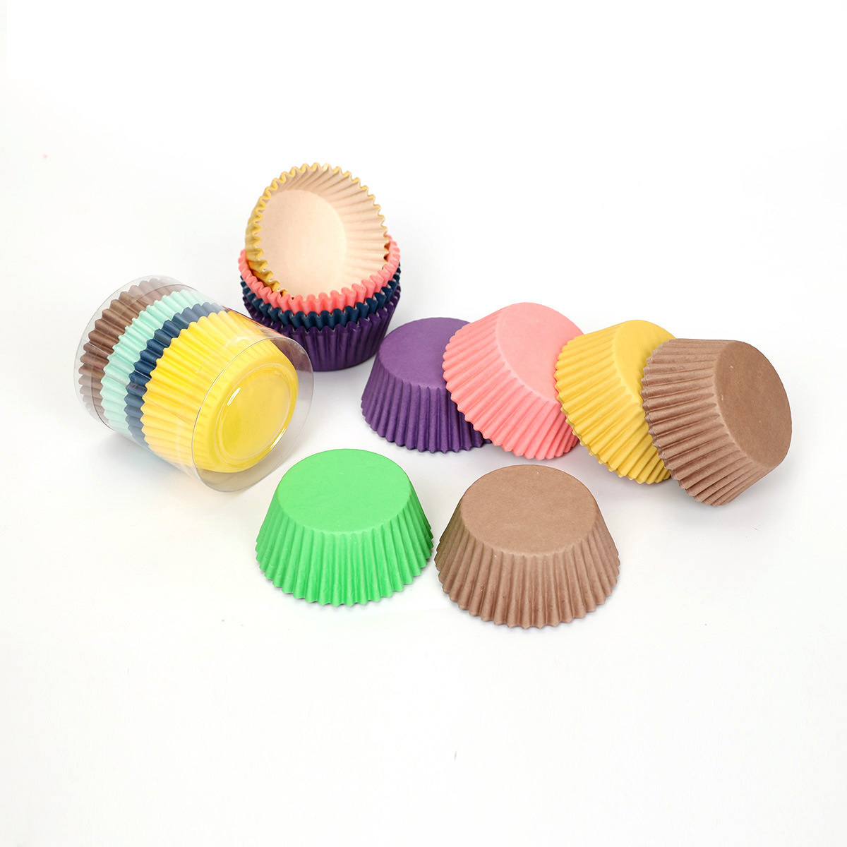 New Style 100 mixed-color cake cups Muffin baking paper cups cupcake baking cup