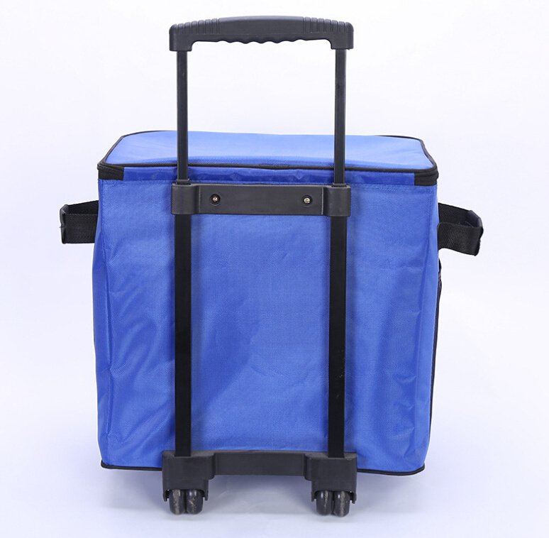 Outdoor thermo cooler bag with wheel