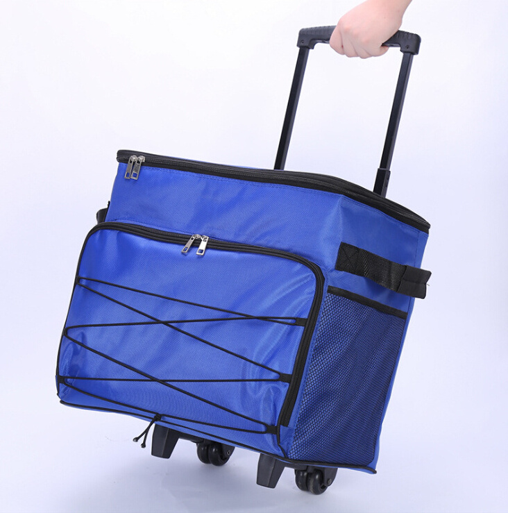 Outdoor thermo cooler bag with wheel