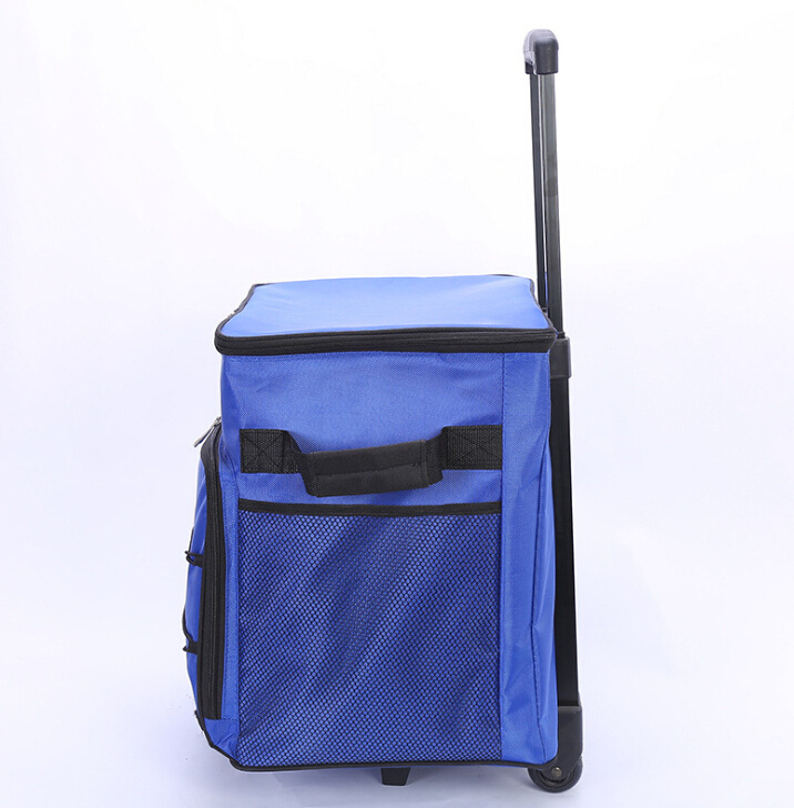 Outdoor thermo cooler bag with wheel