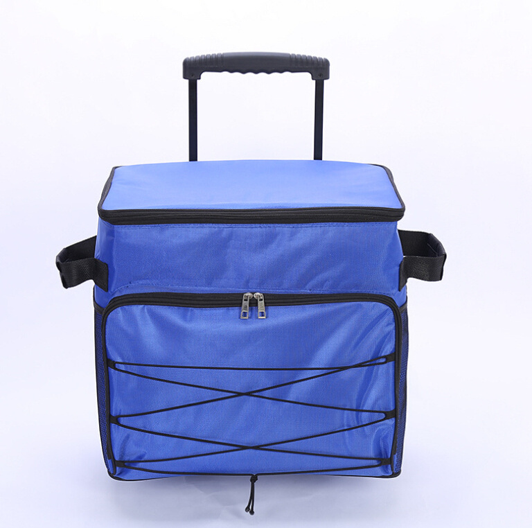 Outdoor thermo cooler bag with wheel