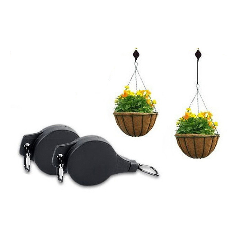 Hot selling Hanging Basket Hooks Retractable Pulley Plant Hanger Garden Flower and Birds Feeder Hooks