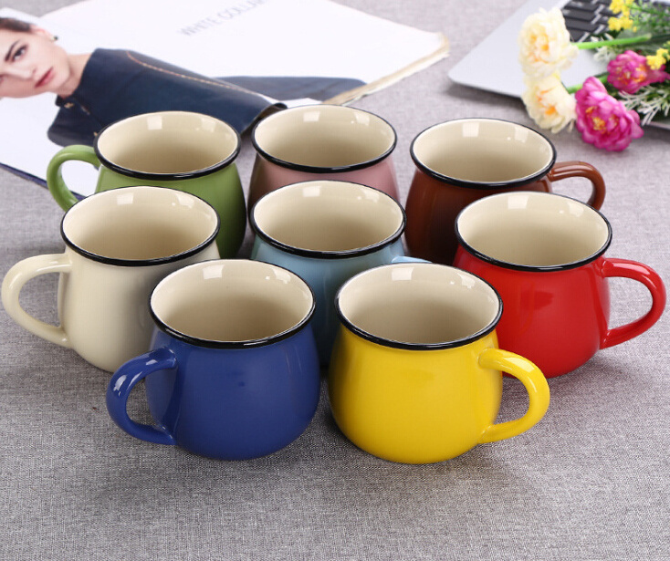 High quality colorful porcelain tea coffee cup ceramic mug with sublimation  logo