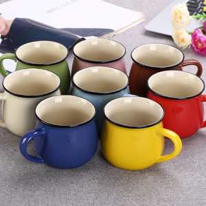 High quality colorful porcelain tea coffee cup ceramic mug with sublimation  logo