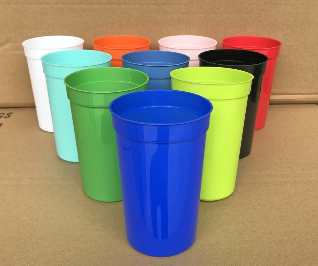 Promotional Plastic Stadium Cup 8oz 10oz 16oz 20oz Unbreakable Plastic Party Cups