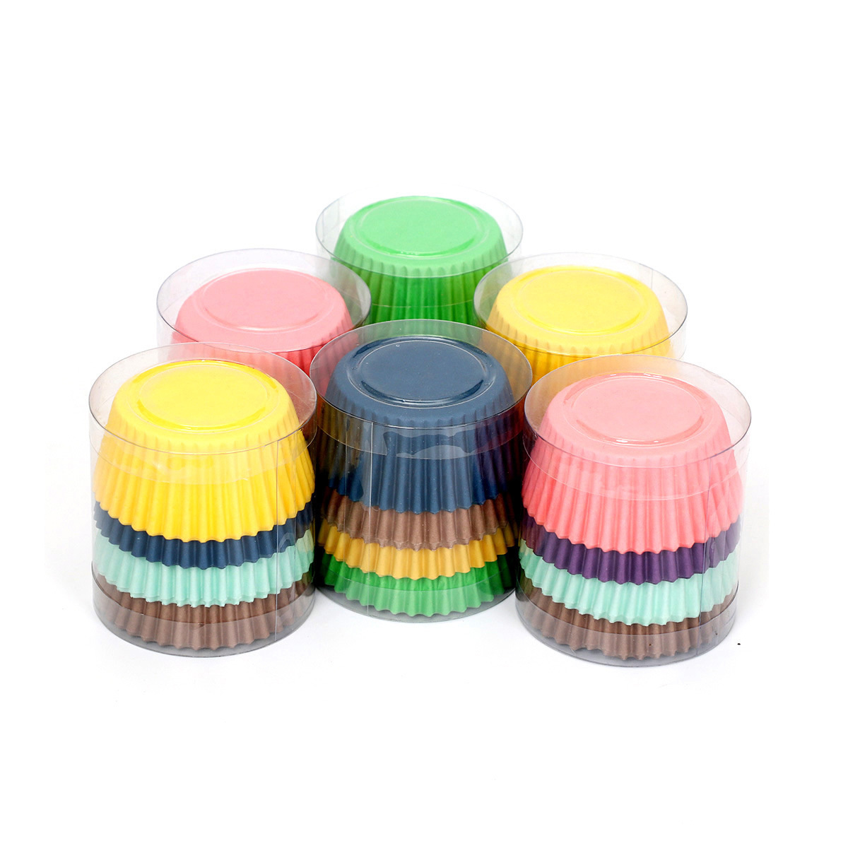 New Style 100 mixed-color cake cups Muffin baking paper cups cupcake baking cup