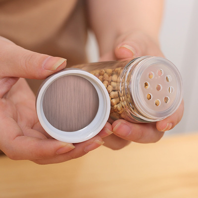 Wooden Top Square Rotating Spice Rack Organizer for Countertop