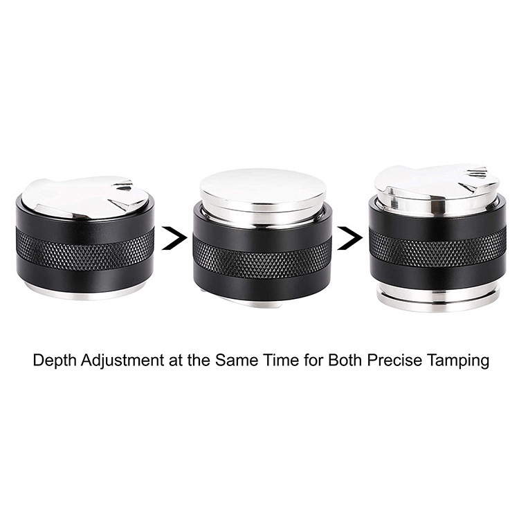 Adjustable Depth Espresso Coffee Distributor & Tamper 51/53/58mm Coffee Distributor Leveler Tamper Coffee Maker Accessories