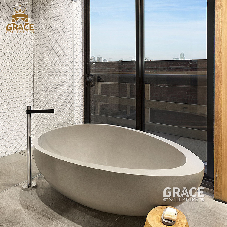 Luxury Designs Natural Black Marble Stone Bathtub