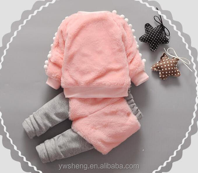 Newest coat and tutu children knitted cotton outfit for baby girl Winter warm outfit set with Bow