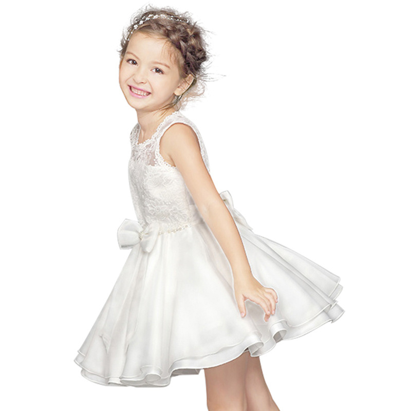 China Wholesale Market Kids Girls Princess  Party Dresses White Party Dress For Children Outfits