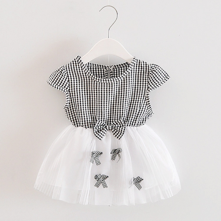 Hot Sale Baby Clothing Toddler Girl Summer Plaid Casual Princess Dresses