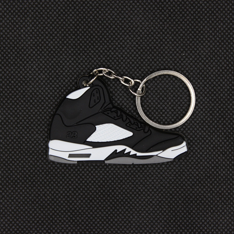 Wholesale Custom 2D Soft PVC Mini Keychain Key Pendant for Men and Women Colourful Sneakers Key Chain Basketball Shoes Key Ring