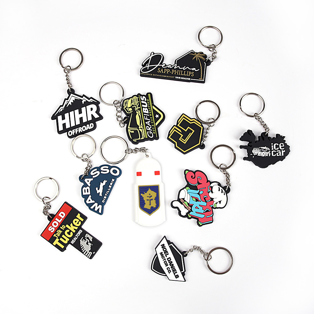 Innovation Ideas Gifts Soft Rubber Key Chain With Custom Logo Souvenir Custom PVC Keychains 3D Logo Custom Rubber Keychain