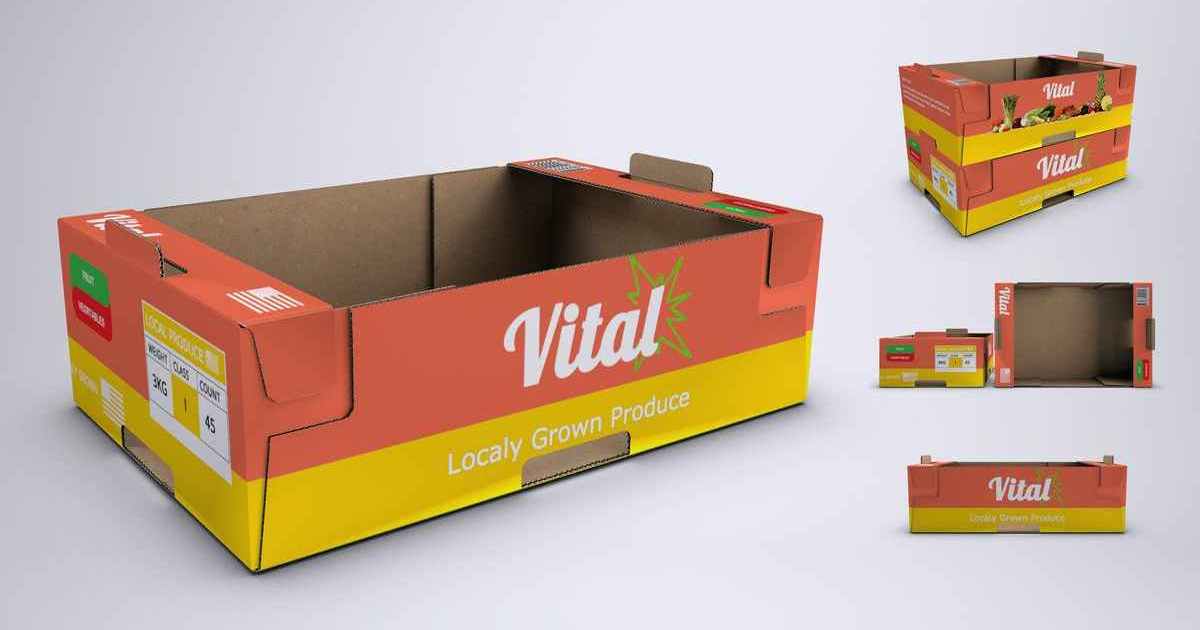 Wholesale Custom Best Price China Corrugated Paper Fruit/vegetable Carton Tomatoes Dates Packing Box