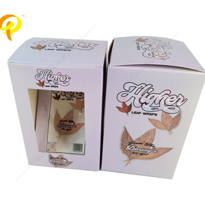 Grabba Leaves Package Wraps Boxes Folding Paper Box With Window Display Box for Natural Leaf