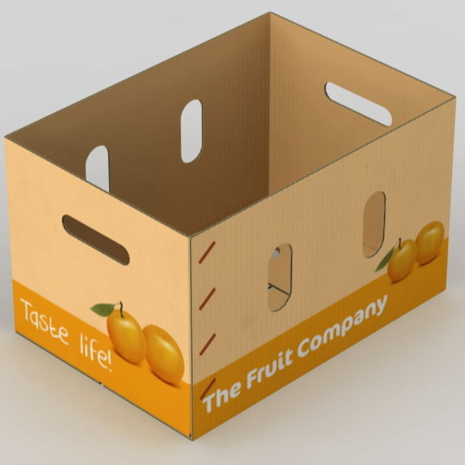 Wholesale Custom Best Price China Corrugated Paper Fruit/vegetable Carton Tomatoes Dates Packing Box