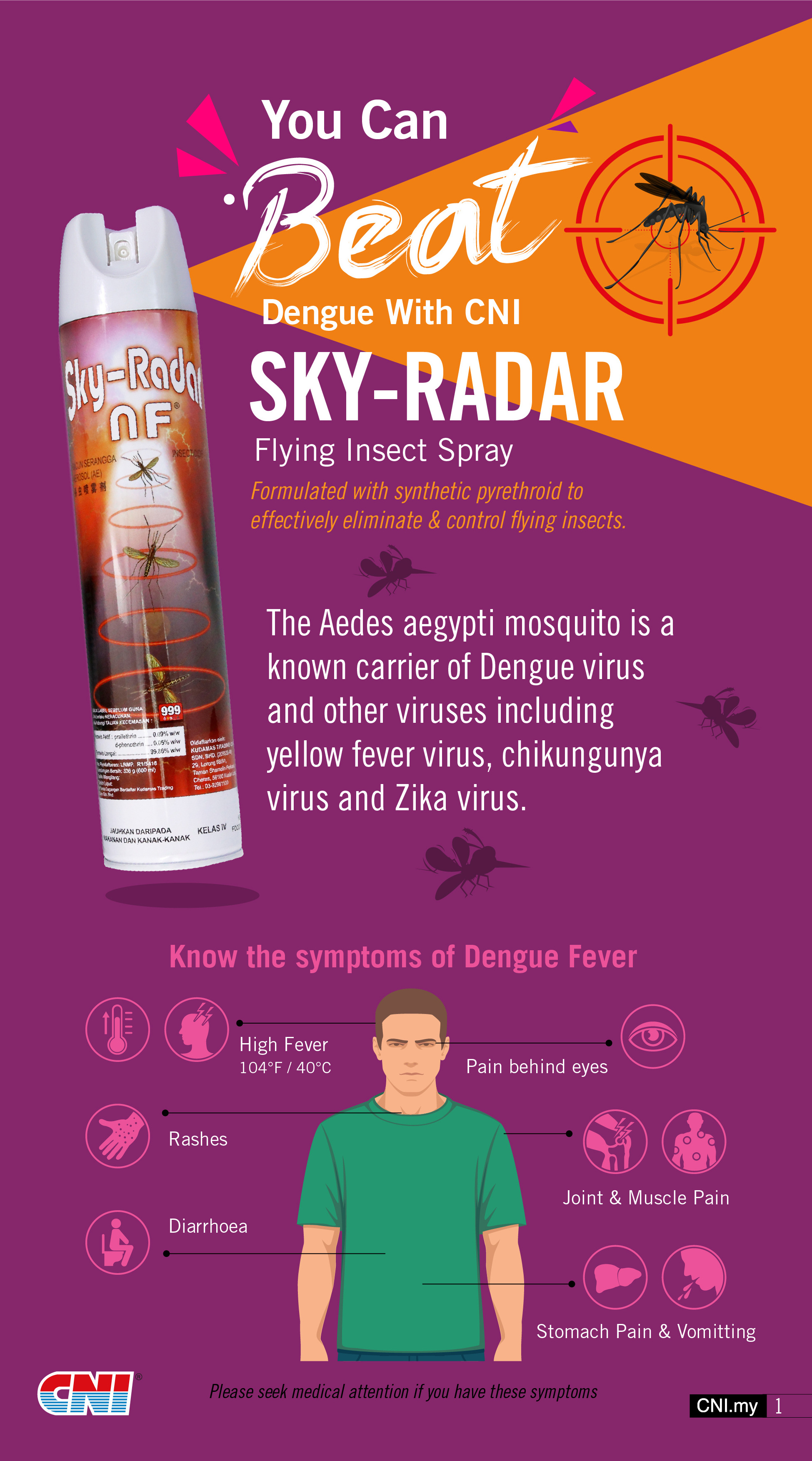 High Quality Sky Radar Flying Insect Spray 600ml /336g Designed Provide Protection Against Bites Or Stings