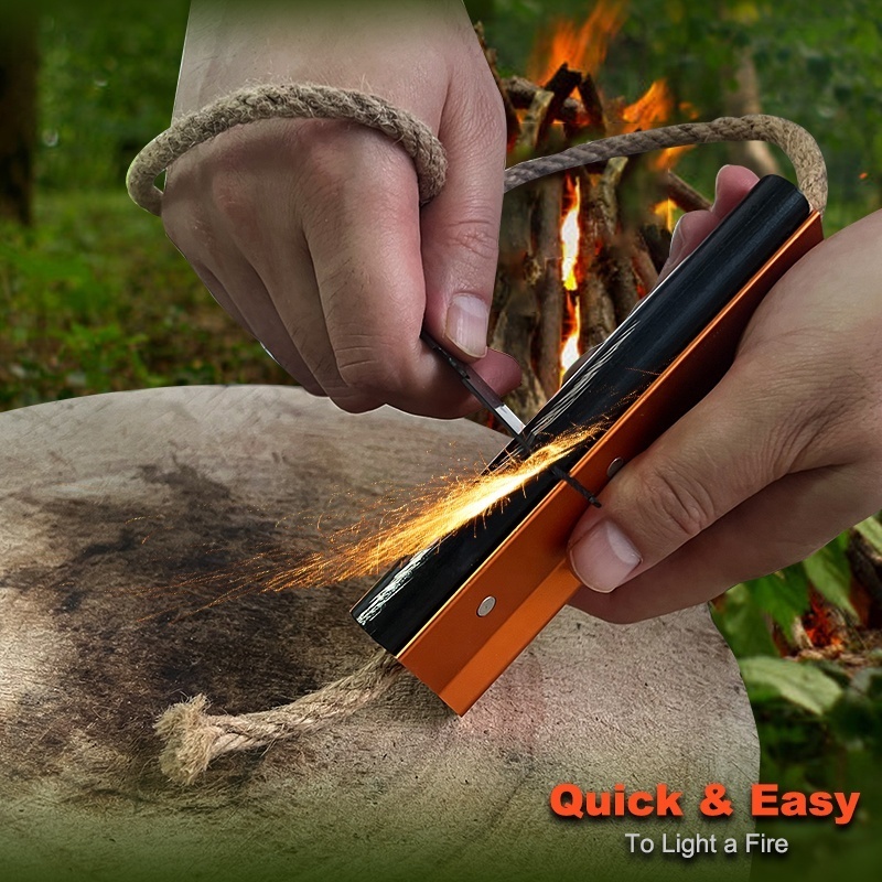 All-in-One Survival Torch Flint and Steel Fire Starter with 36