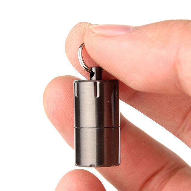 Mini Compact Kerosene Capsule Gasoline Lighter Key Chain Grinding Petrol Wheel Lighter Tools