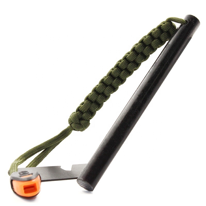 1/2 x 6inch Waterproof Permanent Ferrocerium Rod Paracord Braided Flint Fire Starter Match Lighter