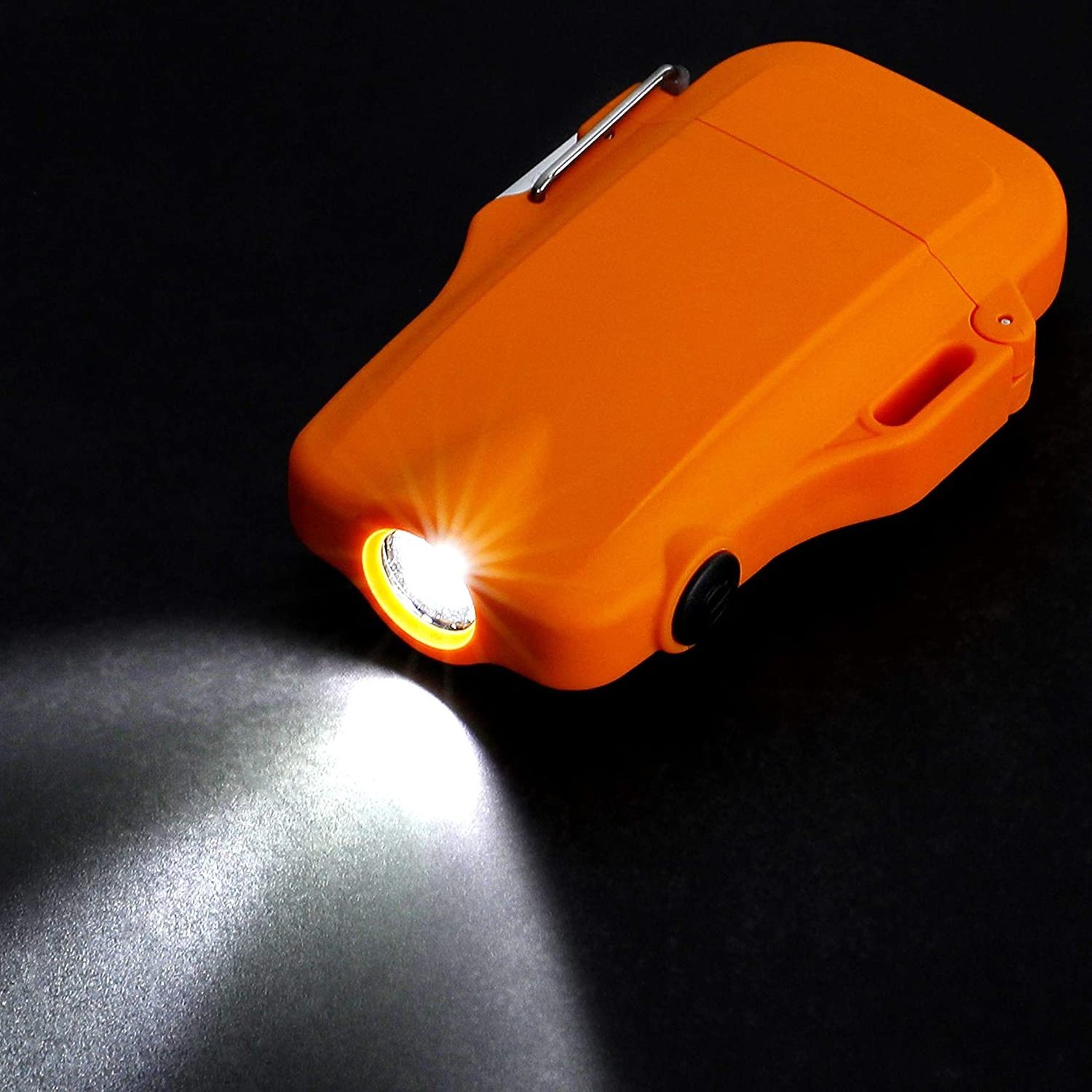 Waterproof Flameless Dual Arc Plasma Lighter USB Rechargeable Electric Lighter w/Flashlight for Survival Fire Starter