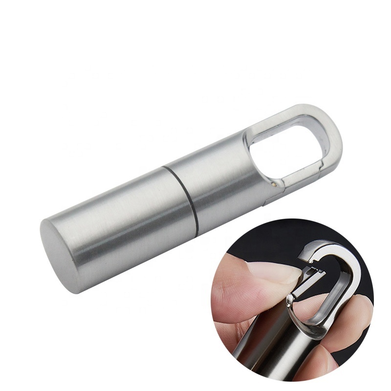 Outdoor Portable Metal Kerosene Lighter Water Proof Pocket Keychain Lighter for Survival Camping