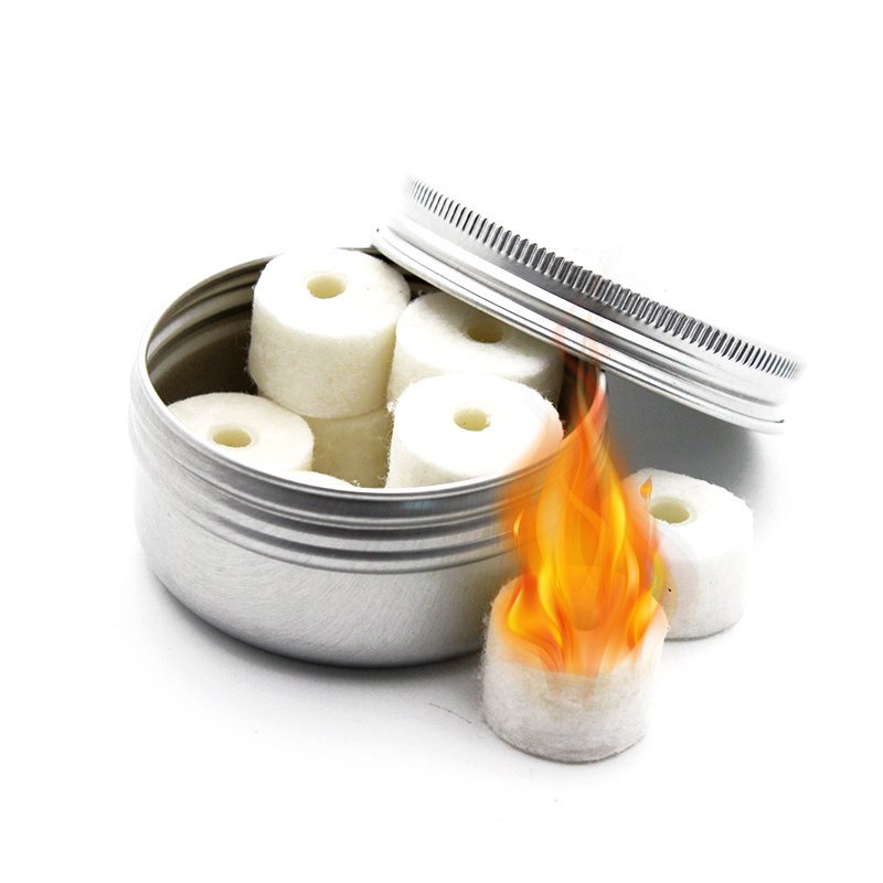 Outdoor Emergency Firelighter Survival Kit Tinder Fire Starter Cube Made of Cotton and Paraffin