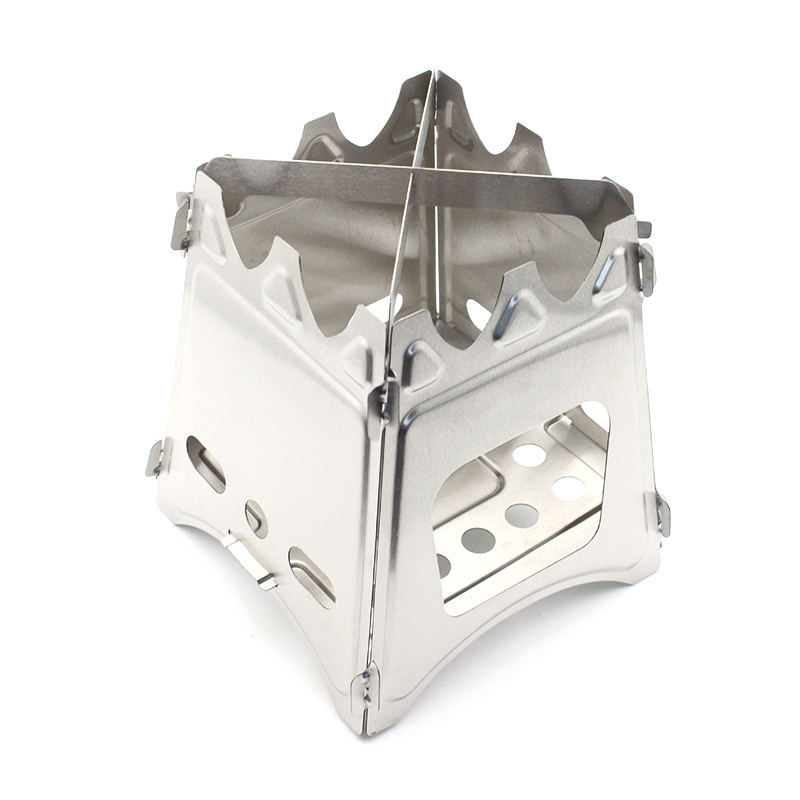 XL Size Camping Lightweight Compact Portable Wood Burning Stainless Steel Stove for Outdoor