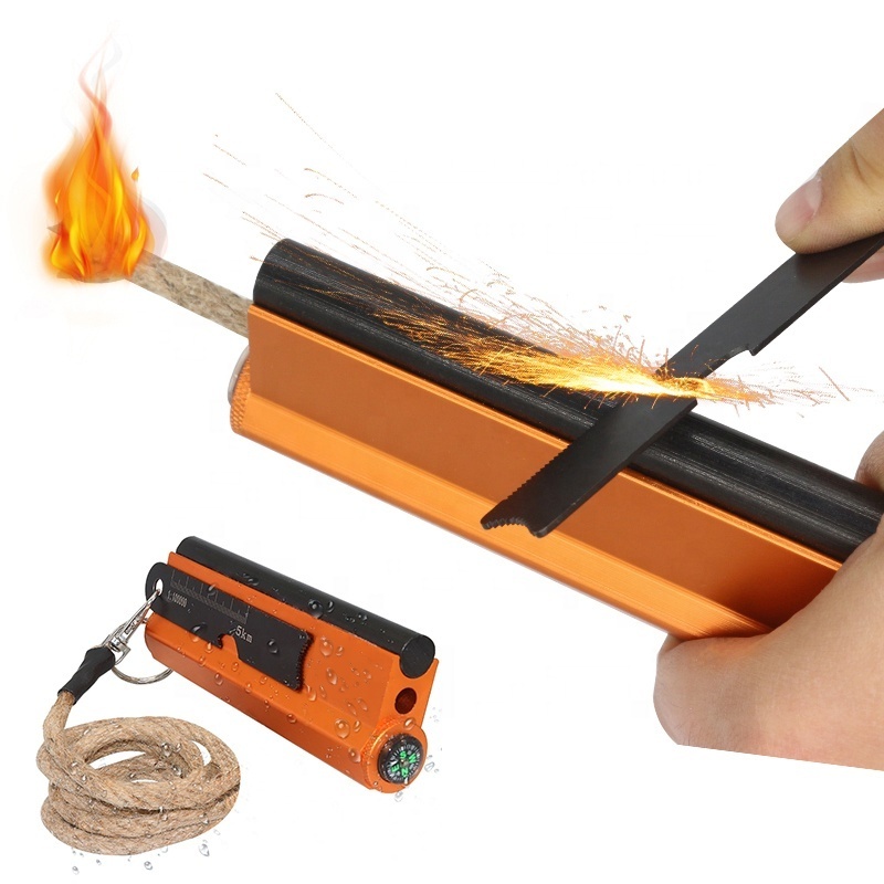 All-in-One Survival Torch Flint and Steel Fire Starter with 36