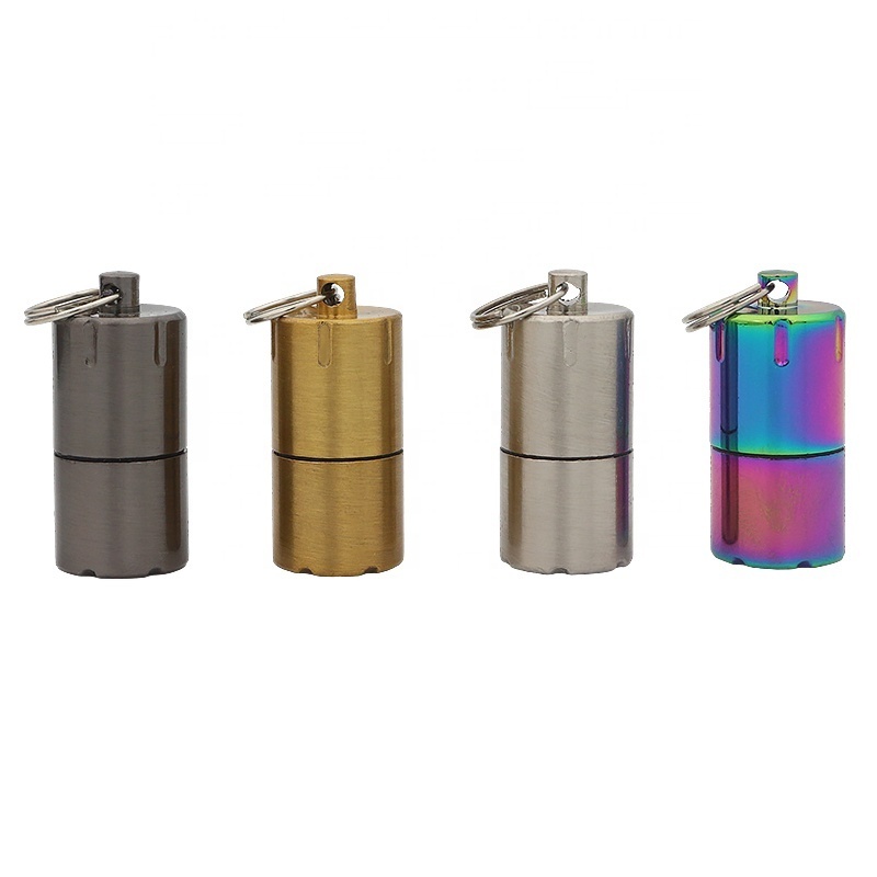 Mini Compact Kerosene Capsule Gasoline Lighter Key Chain Grinding Petrol Wheel Lighter Tools