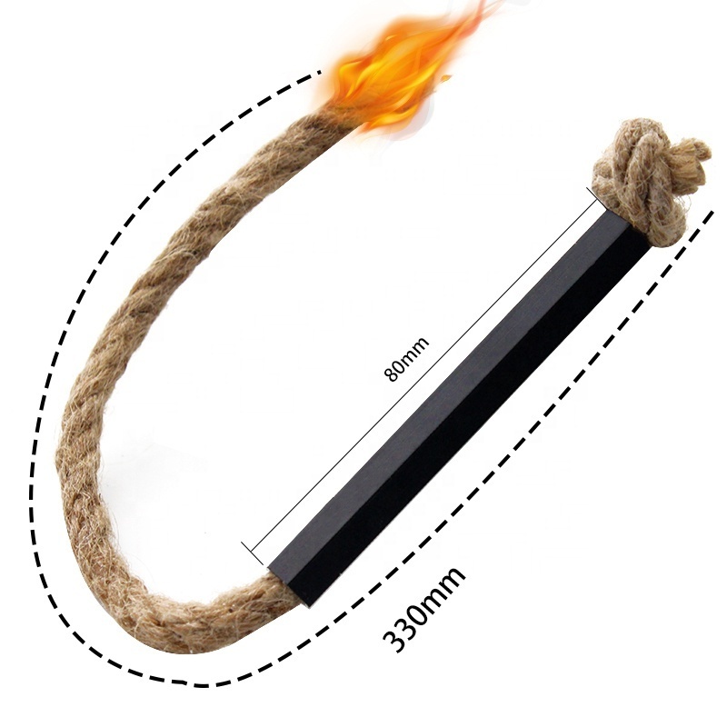 Pocket Camping Tool Waxed Jute Rope Tinder Emergency Fire Making Kit for Survival Bushcraft