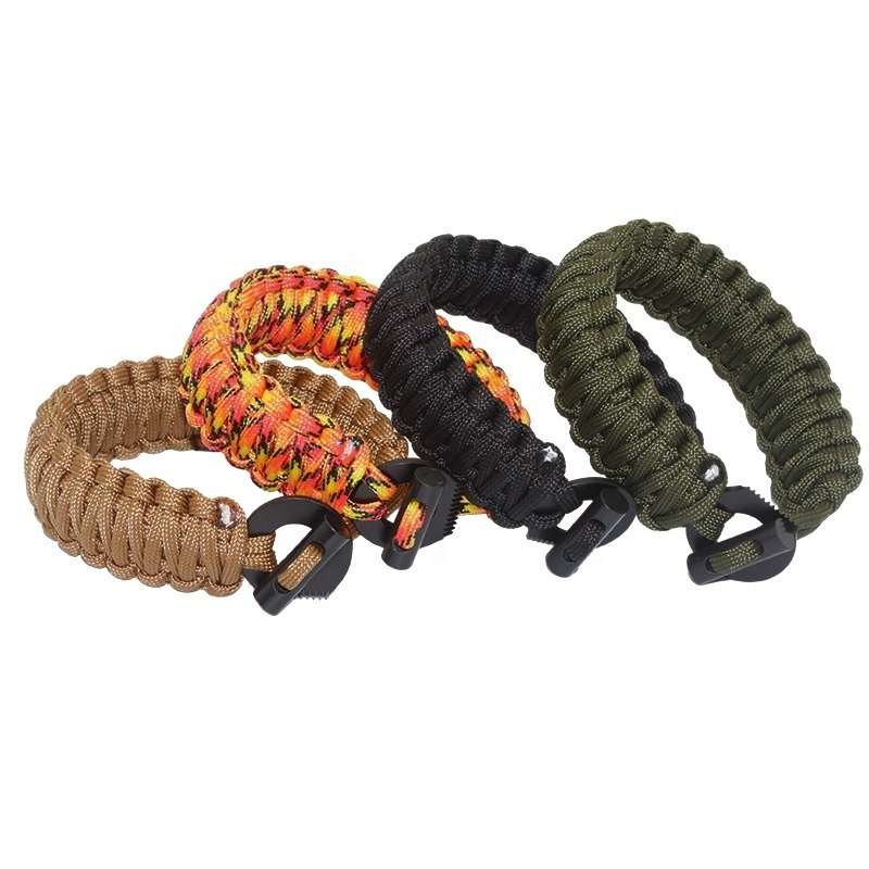 Preparedness Custom Logo Survival Paracord EDC Bracelet with Ferro Rod Fire Starter