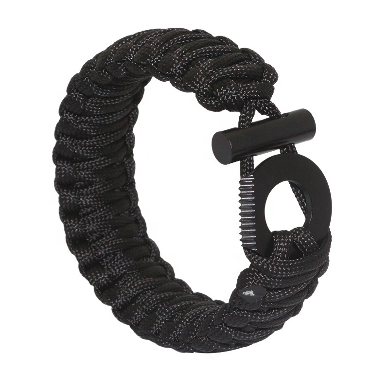 Preparedness Custom Logo Survival Paracord EDC Bracelet with Ferro Rod Fire Starter