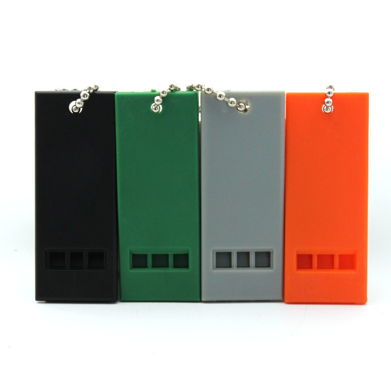 Multi color for outdoor plastic emergency survival rescue safety flat whistle