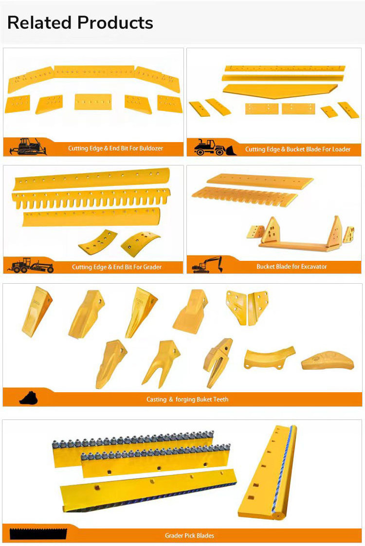 G710B/G720B/G730B/G740B grader parts, used grader blade cutting edges for VOLVO