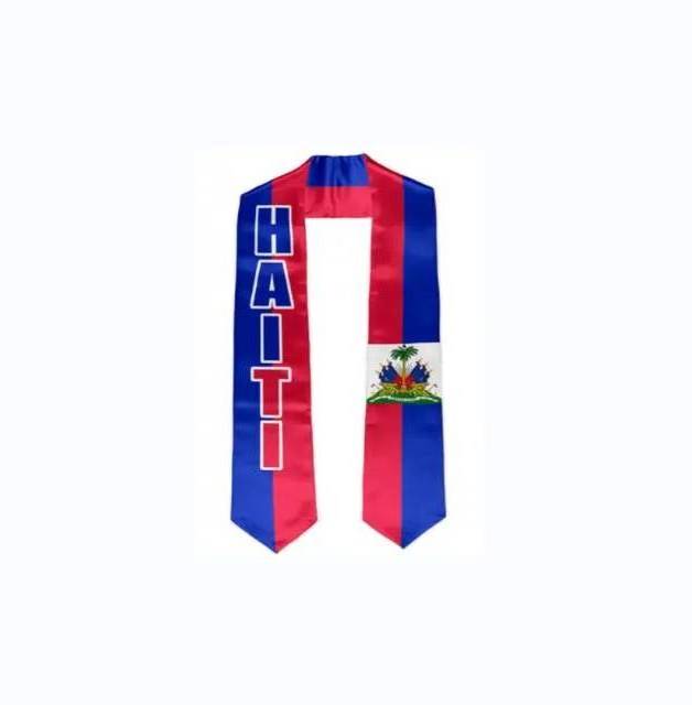 Wholesale Adult Mexican Sublimation Print or Embroidery Logo Satin Polyester Sash Stole Graduation Stole