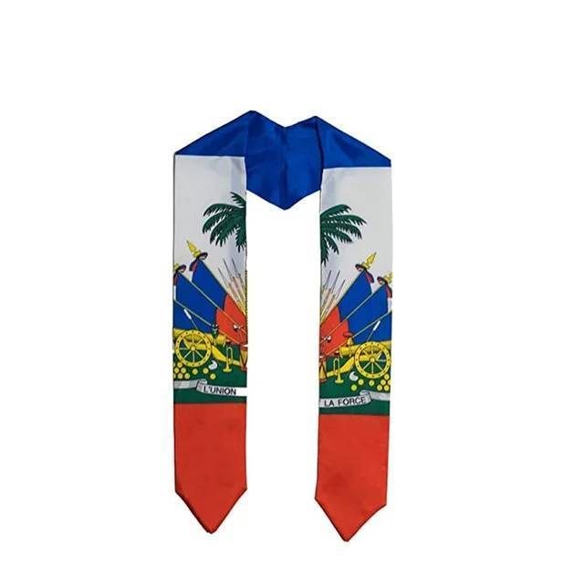 Wholesale Adult Mexican Sublimation Print or Embroidery Logo Satin Polyester Sash Stole Graduation Stole