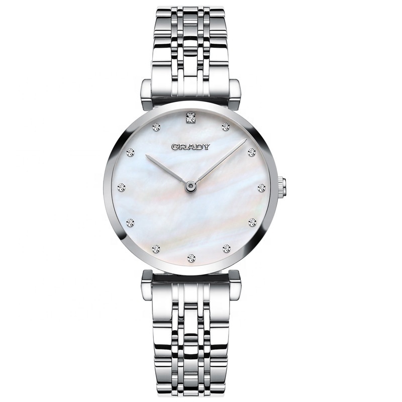 Fashion Waterproof Analog Sport woman's Watch Dress Round Stainless Steel Watches For Ladies