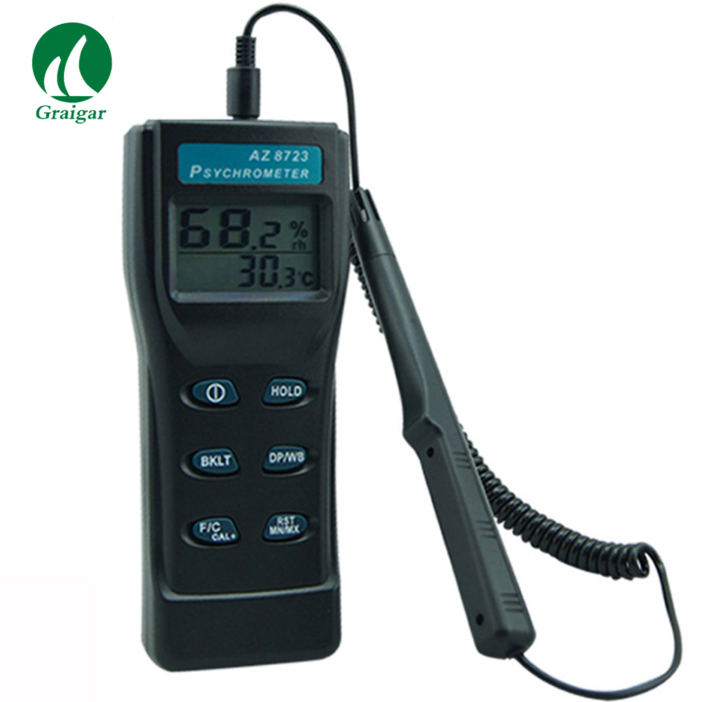 AZ8723 Hygrometer Psychrometer Humidity Meter Dew Point Meter Tester az8723