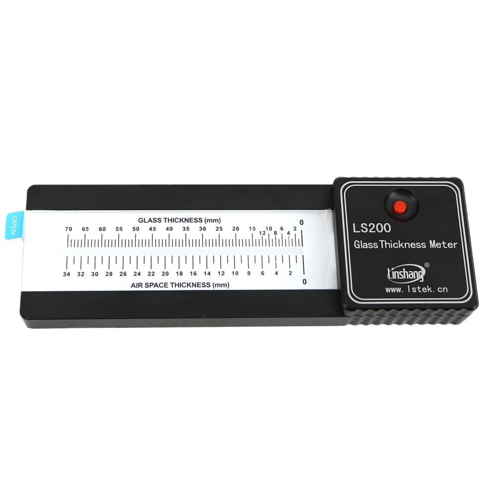 LS200 Scale Laser Glass Thickness Gauge Meter Measure Range: Glass Thickness Scale 70mm, Air Space Scale 34mm ls200