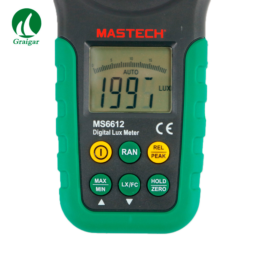 MasTech Digital Display Multimeter MS6612 Digital Lux Meter Multi-functional Light Meter Measurement Range 0.00-200000 Lux