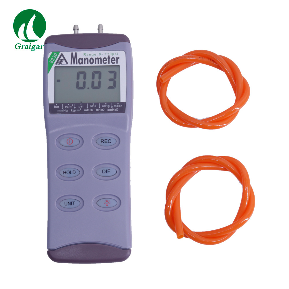 AZ8230 Digital Differential Pressure Meter Manometer Range 0~30psi