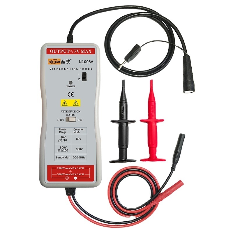 PINTECH N1008A High Frequency Differential Probe  High Voltage Differential Probe(800Vp-p,50MHz) Oscilloscope  Probe 1% Accuracy