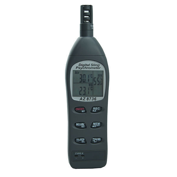 AZ8736 Digital Hygrometer-single K Thermocouple Psychrometer Dew Point Wet Bulb Temperature and Humidity Tester AZ8736