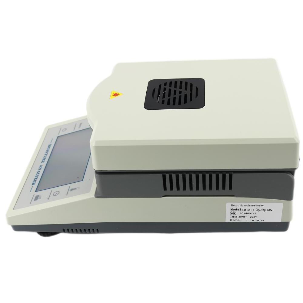 MA-50-10 Grain Food Powder Digital Halogen Moisture Meter Touch Screen Display Water Content Analyzer