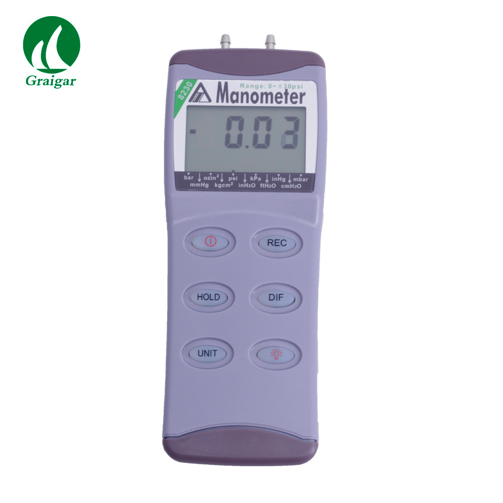 AZ8230 Digital Differential Pressure Meter Manometer Range 0~30psi