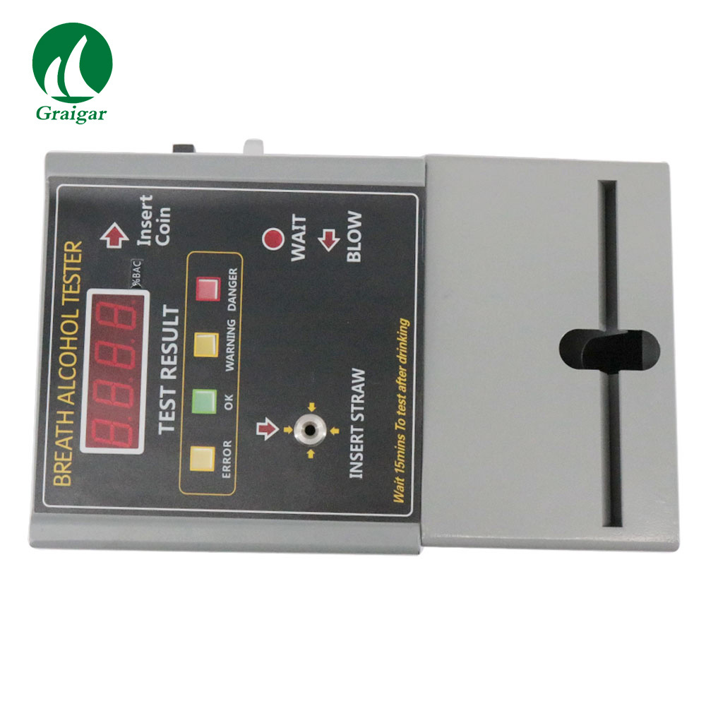 AT319 Wall-mounted Breathalyzer Vending Machine Coin Operated Breathalyzer Alcohol Tester Test Range: 0.000-2.000mg/l