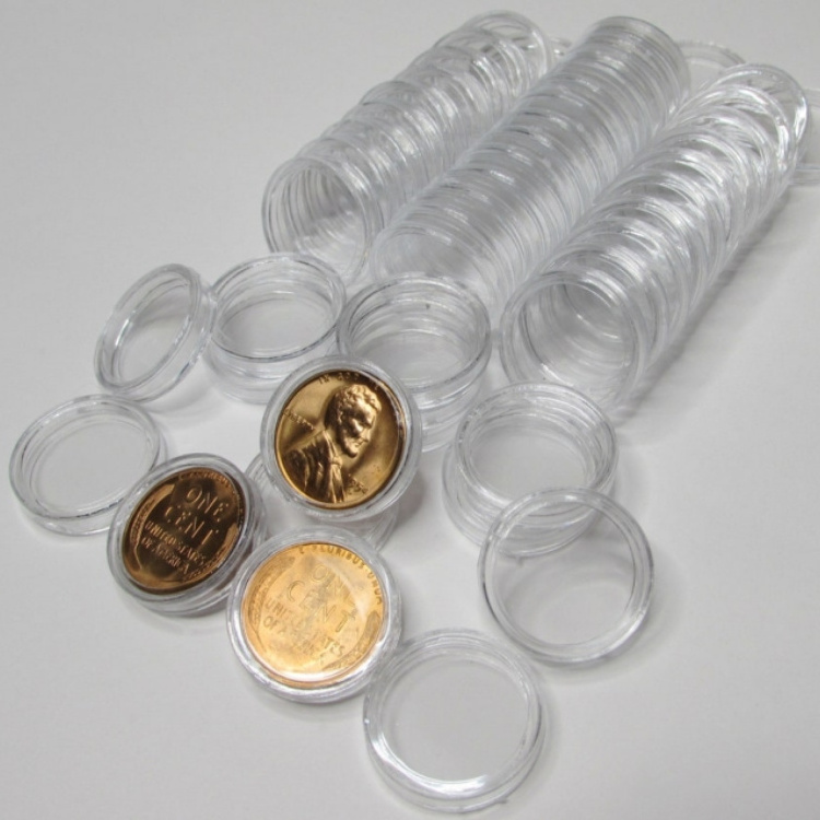 Penny 1 Cent Size Lucite Coin Display Holder Round Coin Collecting Capsule For Us Liberty Coin